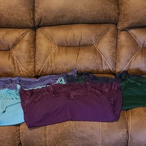 Lane Bryant lace trim camis. Sz 26/28 5pc bundle